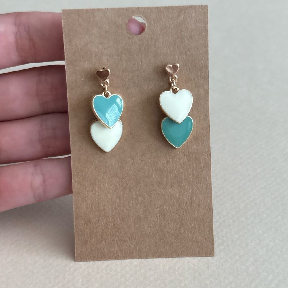 Heart Drop Earrings #1737 - Picture 4 of 4